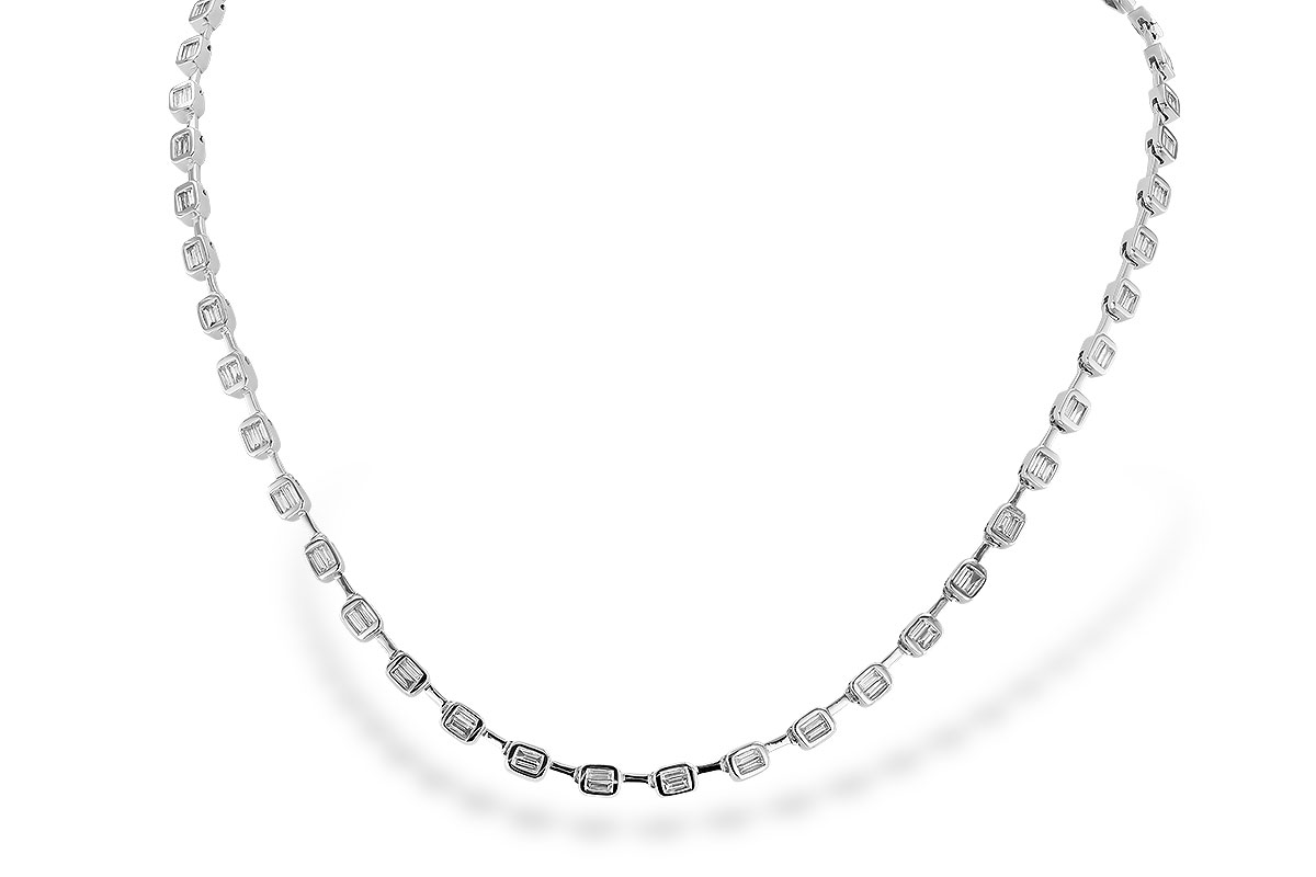 A292-32130: NECKLACE 2.05 TW BAGUETTES (17 INCHES)