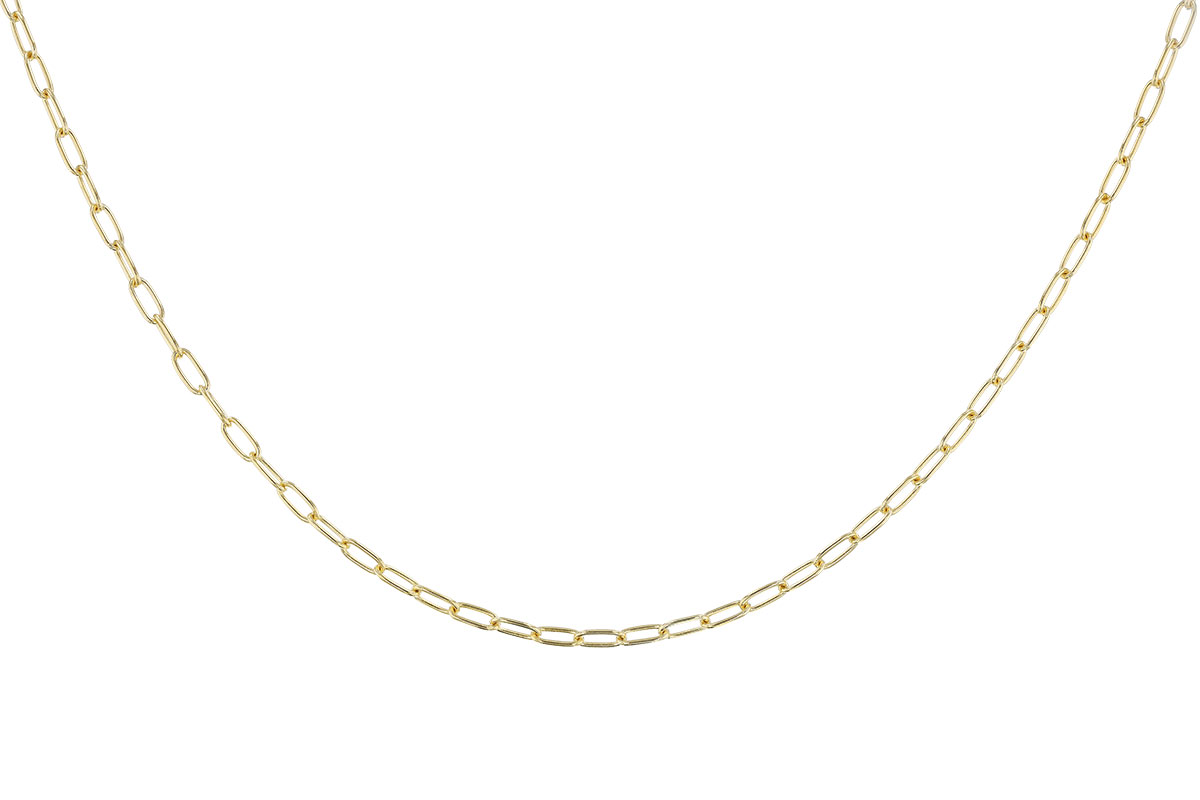 A292-33058: PAPERCLIP SM (18IN, 2.40MM, 14KT, LOBSTER CLASP)