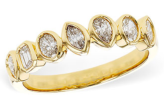 A293-24903: LDS DIA WED RG .62 TW FANCY CUT DIAS