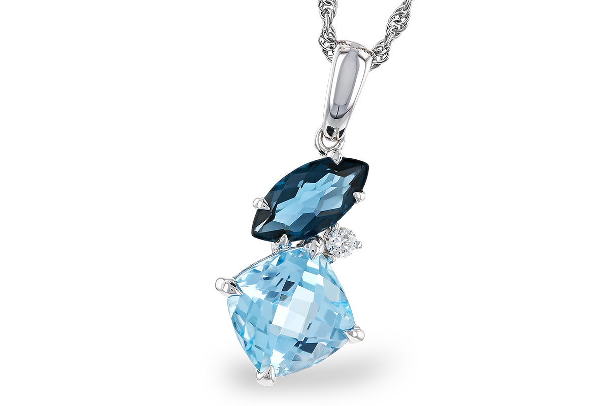 D293-22094: NECKLACE 2.37 TW BLUE TOPAZ 2.40 TGW