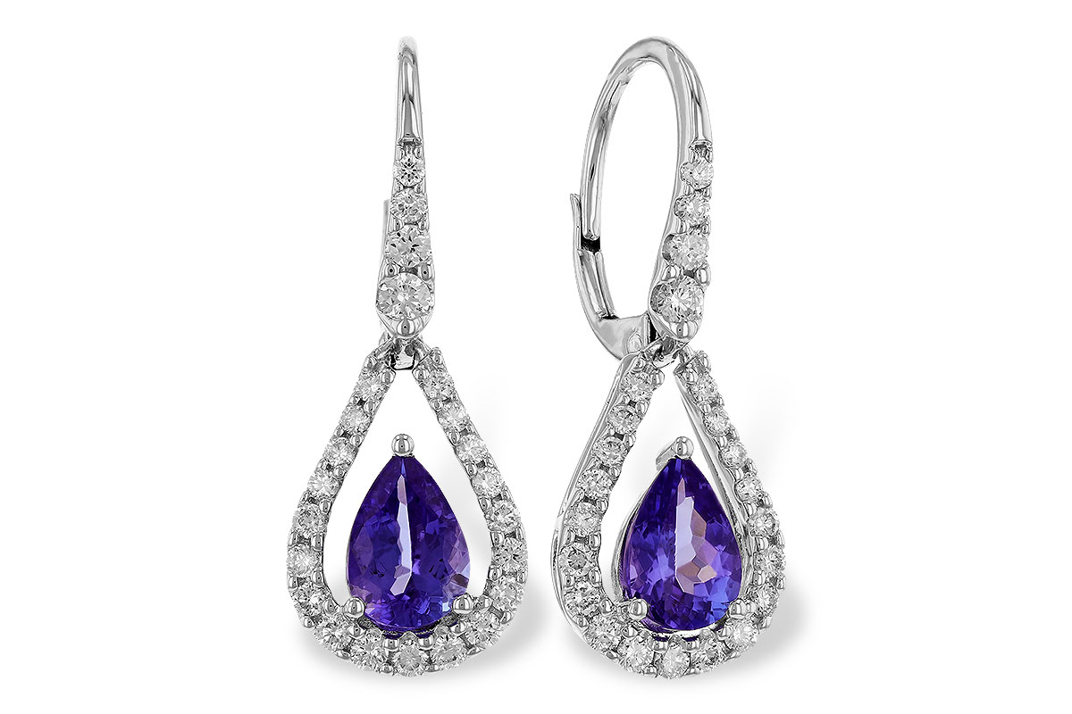 E293-19403: EARR 1.48 TW TANZANITE 1.98 TGW (7x5 PEAR)