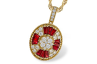 K293-24902: NECKLACE .54 TW RUBY .78 TGW