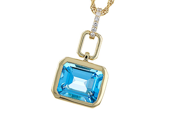 L293-22175: NECKLACE 3.26 BLUE TOPAZ 3.30 TGW (10x8MM BT)